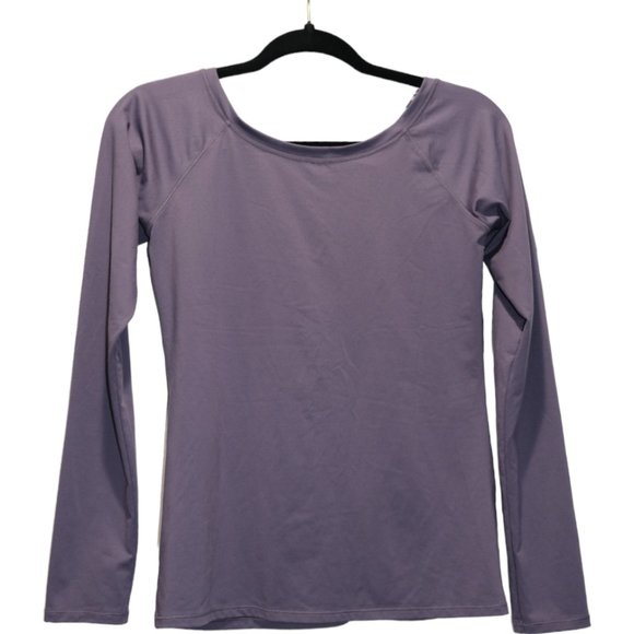 Calia Elastic Back Long Sleeve V neck back top - Picture 2 of 3